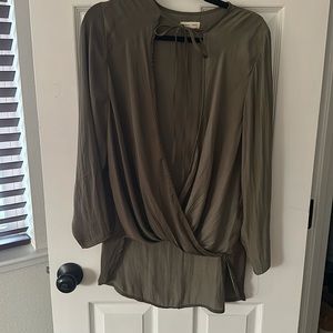 Green cutout shirt